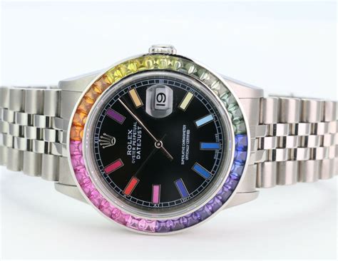 rainbow sapphire bezel rolex